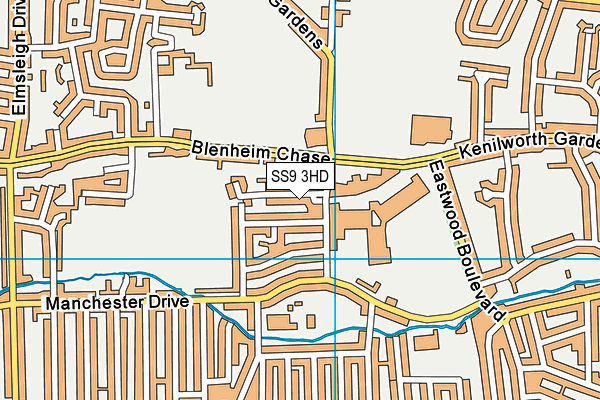 SS9 3HD map - OS VectorMap District (Ordnance Survey)