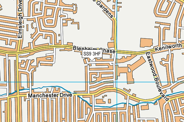 SS9 3HF map - OS VectorMap District (Ordnance Survey)