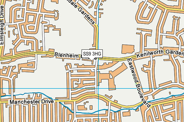 SS9 3HG map - OS VectorMap District (Ordnance Survey)