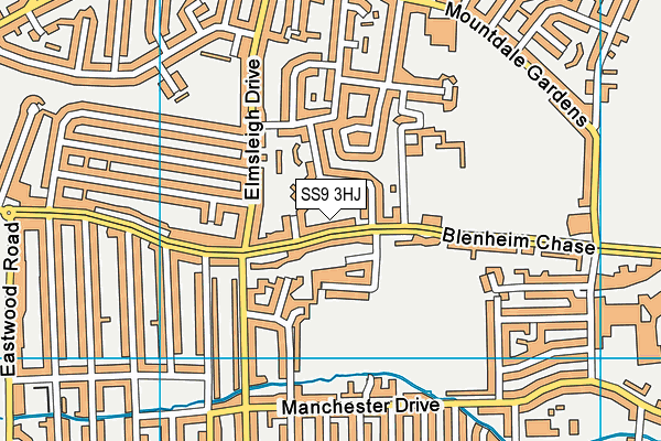 SS9 3HJ map - OS VectorMap District (Ordnance Survey)
