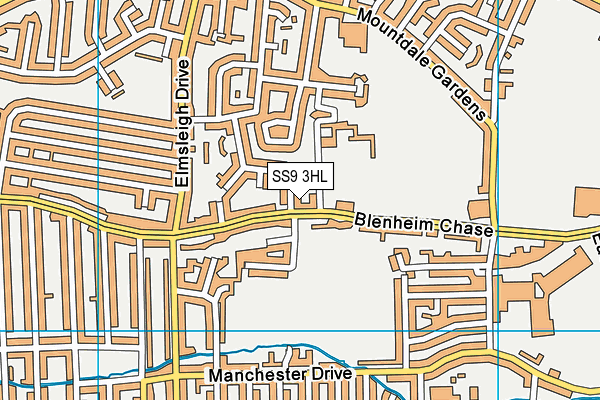 SS9 3HL map - OS VectorMap District (Ordnance Survey)