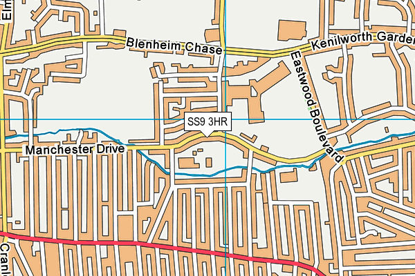 SS9 3HR map - OS VectorMap District (Ordnance Survey)