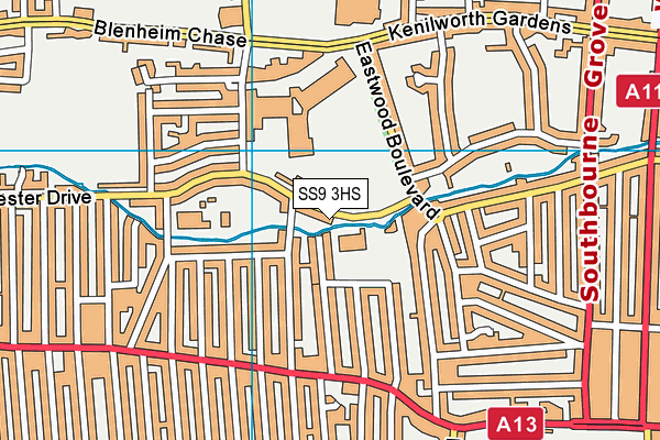Our Lady of Lourdes Catholic Primary School map (SS9 3HS) - OS VectorMap District (Ordnance Survey)