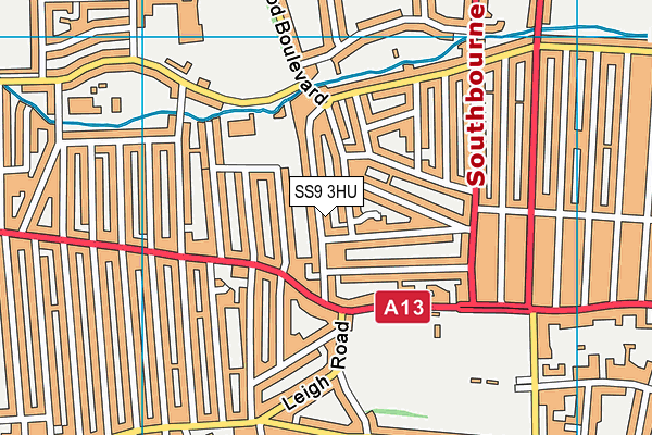 SS9 3HU map - OS VectorMap District (Ordnance Survey)