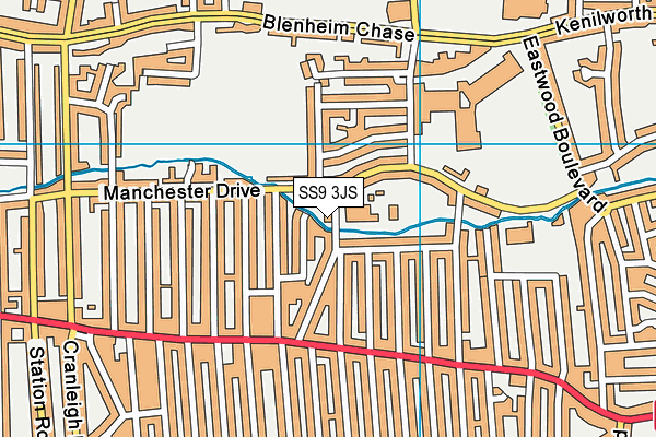 SS9 3JS map - OS VectorMap District (Ordnance Survey)
