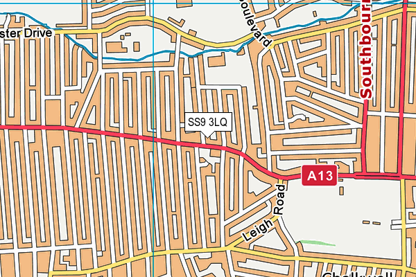 SS9 3LQ map - OS VectorMap District (Ordnance Survey)