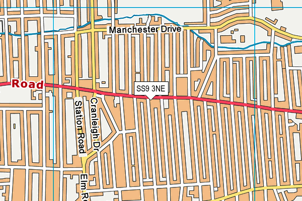 SS9 3NE map - OS VectorMap District (Ordnance Survey)