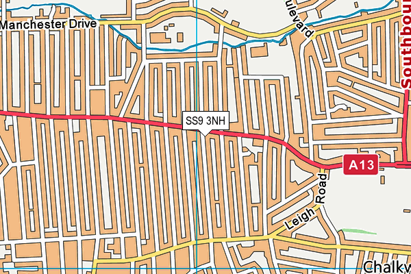 Leigh Fitness Centre map (SS9 3NH) - OS VectorMap District (Ordnance Survey)