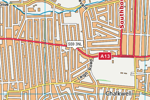 Chalkwell Hall Junior School map (SS9 3NL) - OS VectorMap District (Ordnance Survey)