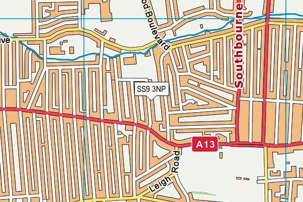 SS9 3NP map - OS VectorMap District (Ordnance Survey)