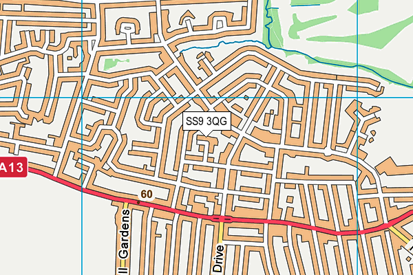 SS9 3QG map - OS VectorMap District (Ordnance Survey)