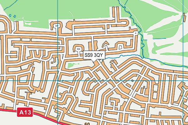 SS9 3QY map - OS VectorMap District (Ordnance Survey)