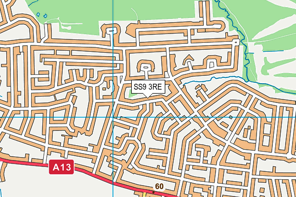 SS9 3RE map - OS VectorMap District (Ordnance Survey)
