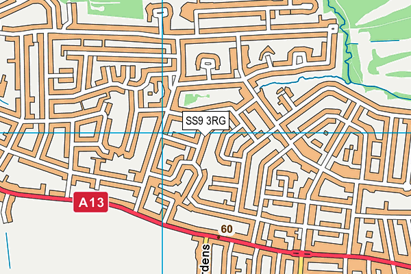 SS9 3RG map - OS VectorMap District (Ordnance Survey)