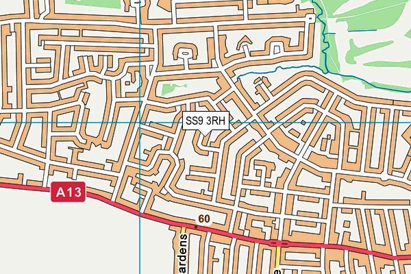 SS9 3RH map - OS VectorMap District (Ordnance Survey)