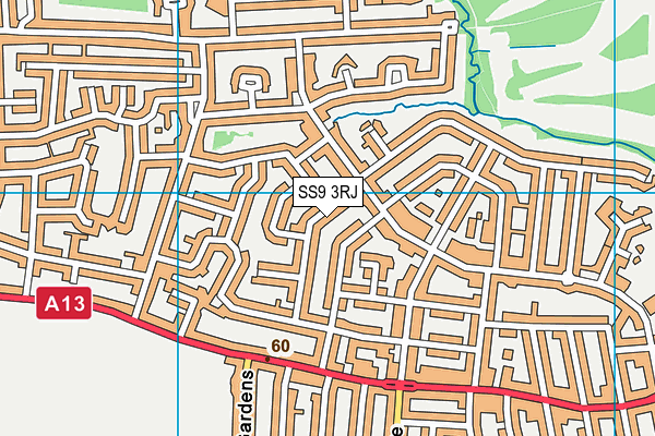 SS9 3RJ map - OS VectorMap District (Ordnance Survey)