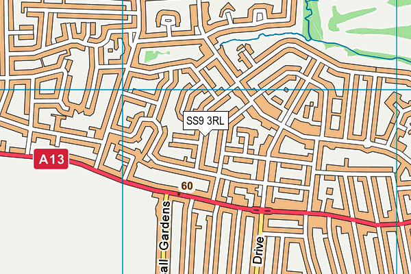 SS9 3RL map - OS VectorMap District (Ordnance Survey)