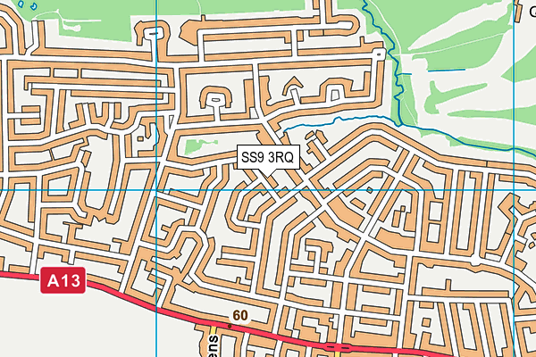 SS9 3RQ map - OS VectorMap District (Ordnance Survey)