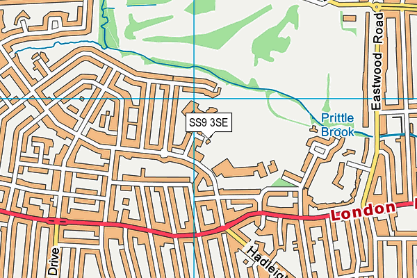 SS9 3SE map - OS VectorMap District (Ordnance Survey)