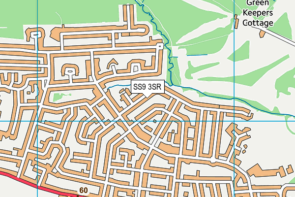 SS9 3SR map - OS VectorMap District (Ordnance Survey)