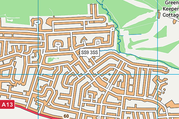 SS9 3SS map - OS VectorMap District (Ordnance Survey)