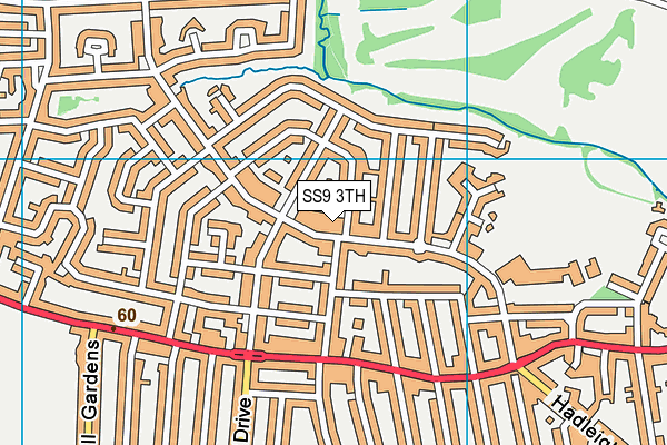 SS9 3TH map - OS VectorMap District (Ordnance Survey)