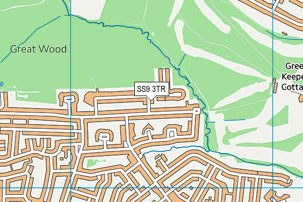 SS9 3TR map - OS VectorMap District (Ordnance Survey)