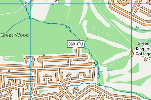 SS9 3TU map - OS VectorMap District (Ordnance Survey)