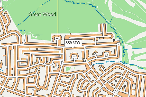 SS9 3TW map - OS VectorMap District (Ordnance Survey)