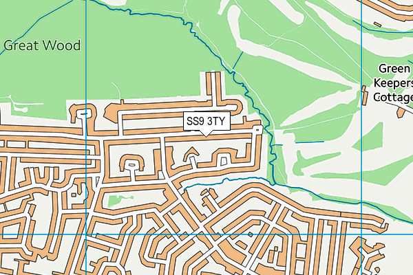 SS9 3TY map - OS VectorMap District (Ordnance Survey)