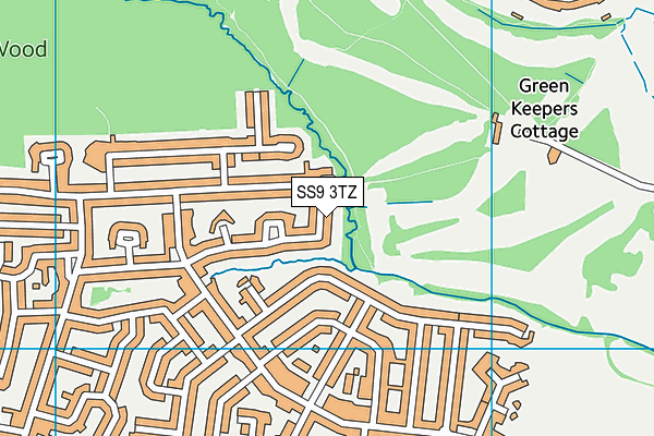 SS9 3TZ map - OS VectorMap District (Ordnance Survey)