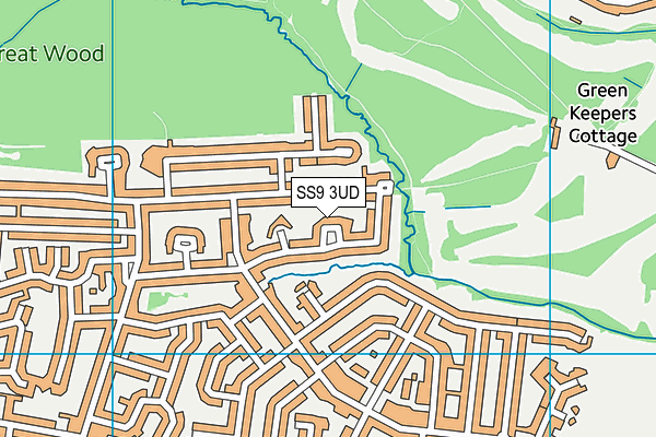 SS9 3UD map - OS VectorMap District (Ordnance Survey)