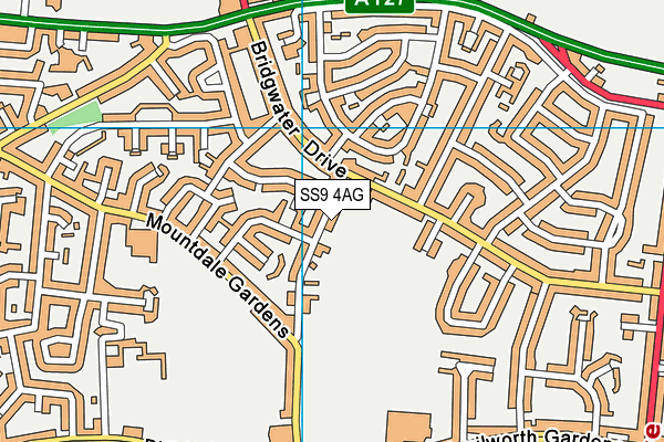 SS9 4AG map - OS VectorMap District (Ordnance Survey)