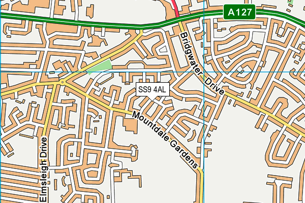 SS9 4AL map - OS VectorMap District (Ordnance Survey)