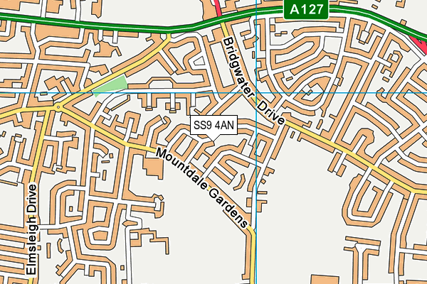 SS9 4AN map - OS VectorMap District (Ordnance Survey)