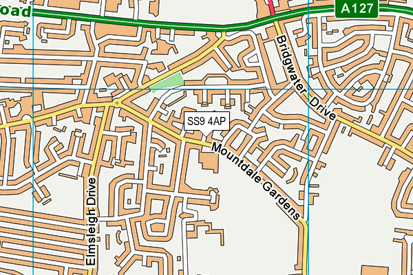 SS9 4AP map - OS VectorMap District (Ordnance Survey)