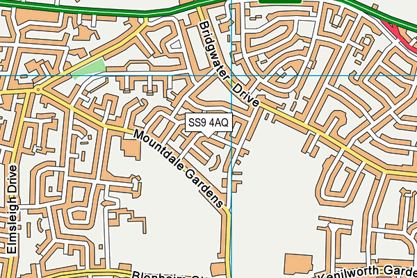 SS9 4AQ map - OS VectorMap District (Ordnance Survey)