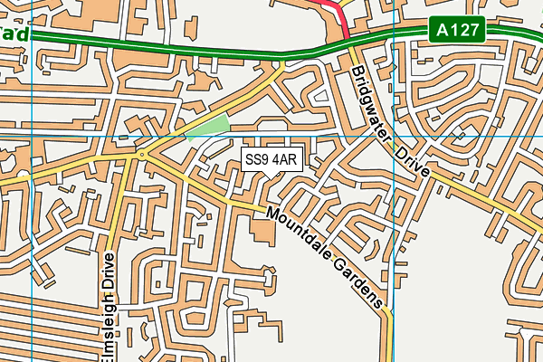 SS9 4AR map - OS VectorMap District (Ordnance Survey)