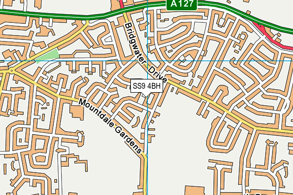 SS9 4BH map - OS VectorMap District (Ordnance Survey)
