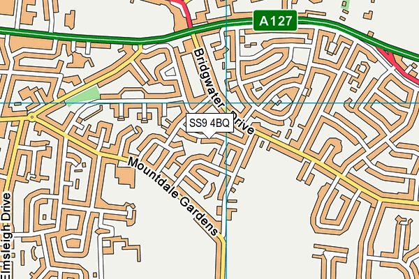 SS9 4BQ map - OS VectorMap District (Ordnance Survey)