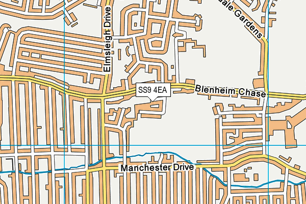 SS9 4EA map - OS VectorMap District (Ordnance Survey)