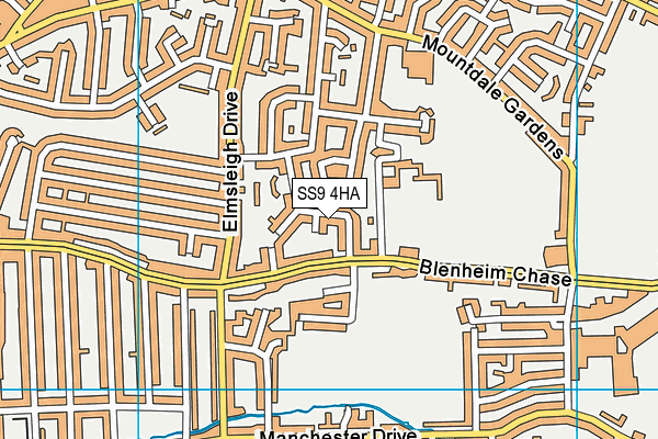 SS9 4HA map - OS VectorMap District (Ordnance Survey)