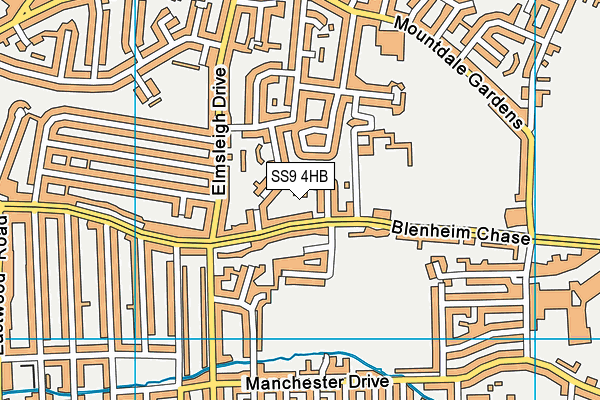 SS9 4HB map - OS VectorMap District (Ordnance Survey)