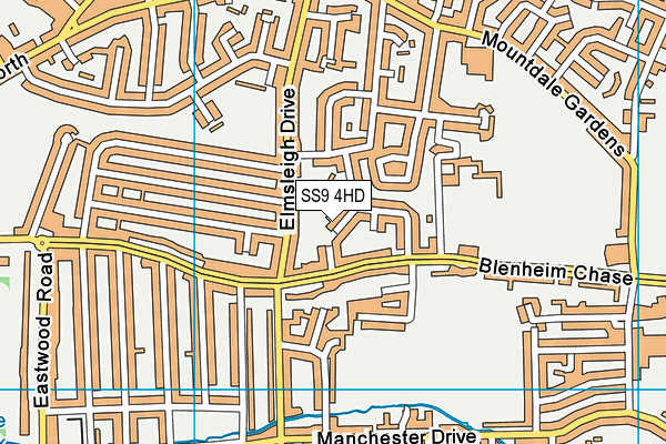 SS9 4HD map - OS VectorMap District (Ordnance Survey)