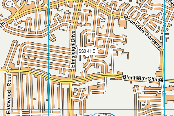 SS9 4HE map - OS VectorMap District (Ordnance Survey)