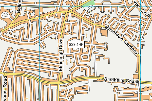 SS9 4HF map - OS VectorMap District (Ordnance Survey)