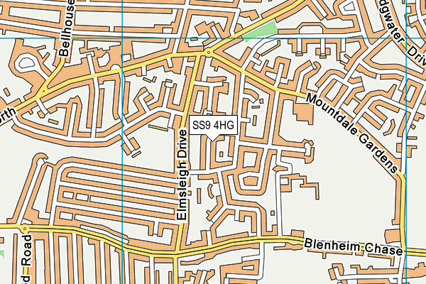 SS9 4HG map - OS VectorMap District (Ordnance Survey)