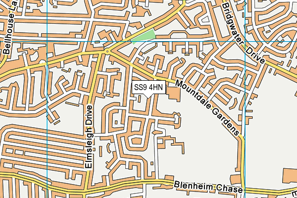 SS9 4HN map - OS VectorMap District (Ordnance Survey)