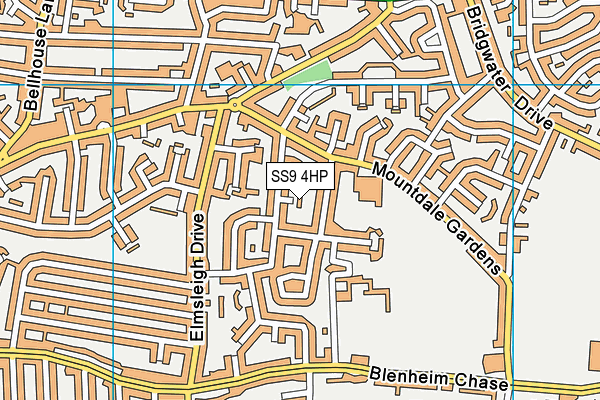 SS9 4HP map - OS VectorMap District (Ordnance Survey)