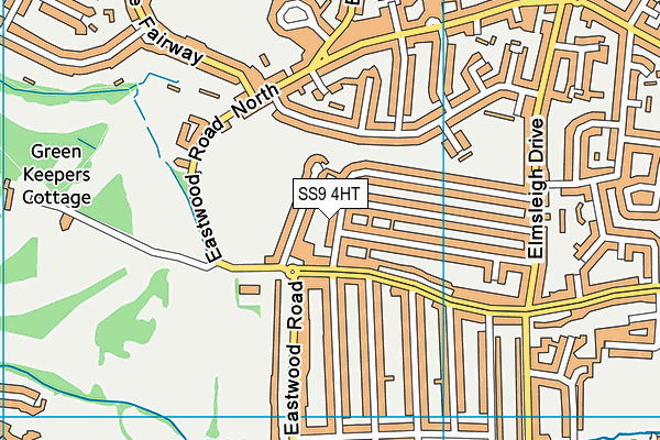 SS9 4HT map - OS VectorMap District (Ordnance Survey)